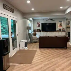 Finished basement by Branch Home Improvement in Cary NC