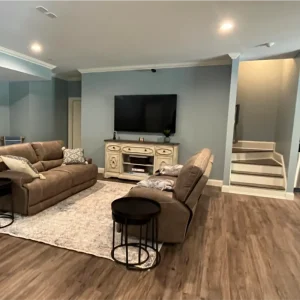 Basement remodeled into living space by Branch Home Improvement in Raleigh NC