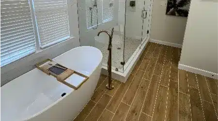The cost for a luxury bathroom remodel in Raleigh, Apex, Cary, and Holly Springs.