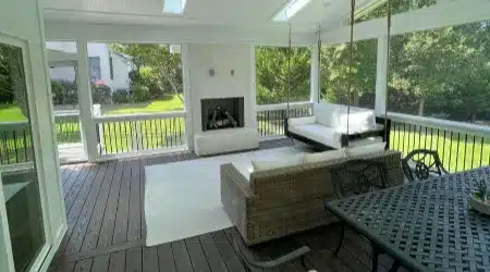 Screened porch construction